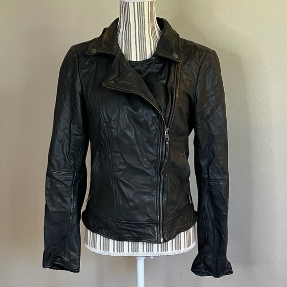 Missing Label Jackets & Blazers - Moto Leather Full Zip Jacket ( no label )